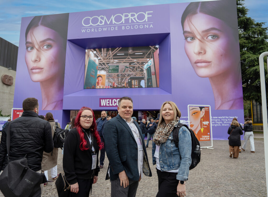 The team outside Cosmoprof Worldwide Bologna