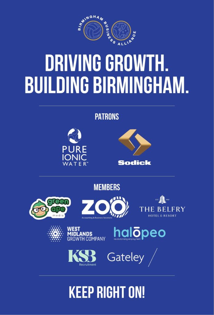 Birmingham Business Alliance matchday programme advert